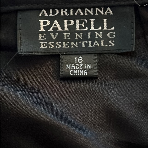 Adrianna Papell Evening Essentials black shimmering tiered skirt Sz 16 NWT - Picture 3 of 7